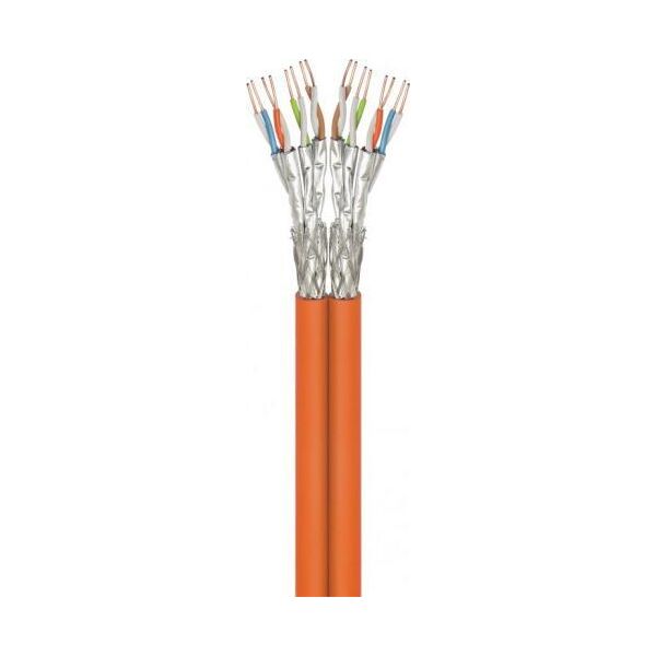Goobay CAT 7A kabel sieciowy duplex, S/FTP (PiMF), Pomarańczowy - Długość kabla 500 m