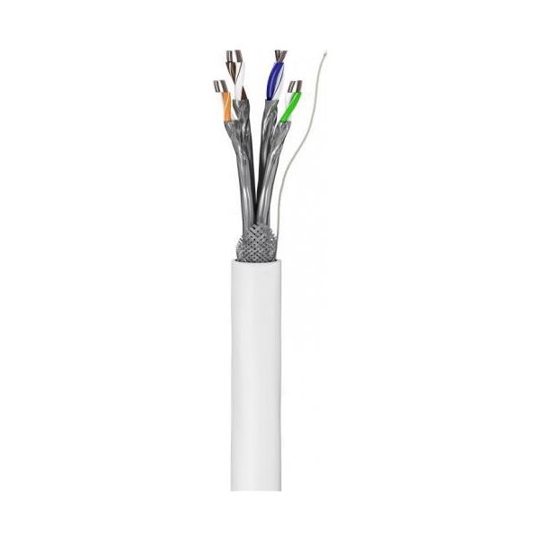 Goobay CAT 6 kabel sieciowy, S/FTP (PiMF), biały - Długość kabla 100 m