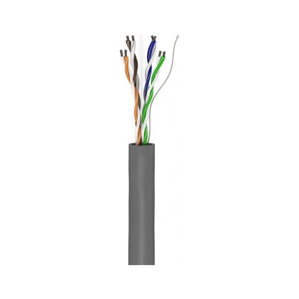 Goobay CAT 6 kabel sieciowy, U/UTP, Szary - Długość kabla 100 m