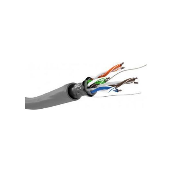 Goobay CAT 5e kabel sieciowy, F/UTP, Szary - Długość kabla 100 m