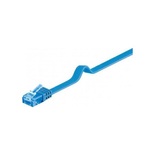 Goobay CAT 6A Płaska Kabel połączeniowy,U/UTP, Niebieski - Długość kabla 5 m