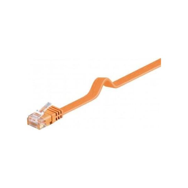 Goobay CAT 6Płaska Kabel połączeniowy,U/UTP, Pomarańczowy - Długość kabla 1.5 m