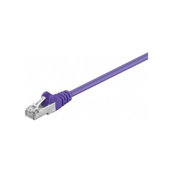 Goobay CAT 5e Kabel łączący, SF/UTP, Fioletowy - Długość kabla 1.5 m