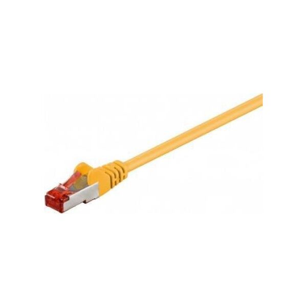Goobay CAT 6 Kabel łączący, S/FTP (PiMF), Żółty - Długość kabla 0.25 m