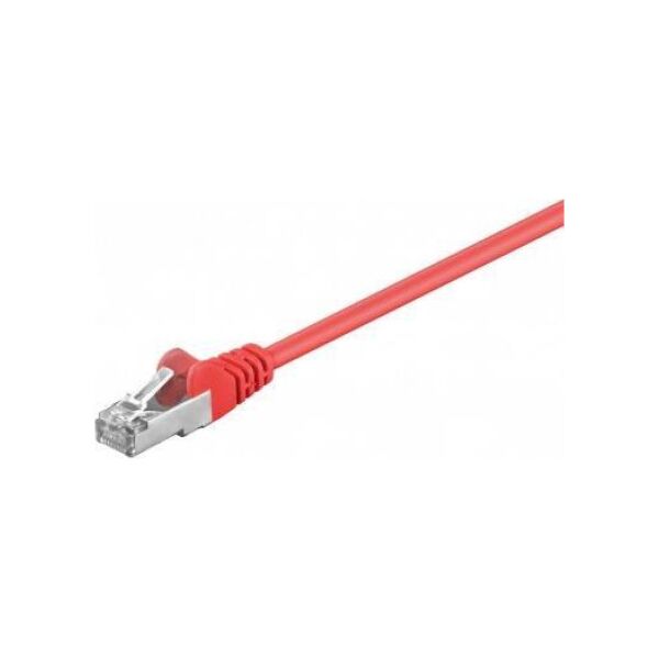 Goobay CAT 5e Kabel łączący, SF/UTP, Czerwony - Długość kabla 0.25 m