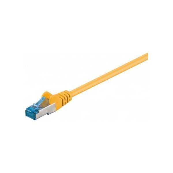 Goobay CAT 6AKabel łączący, S/FTP (PiMF), Żółty - Długość kabla 0.5 m