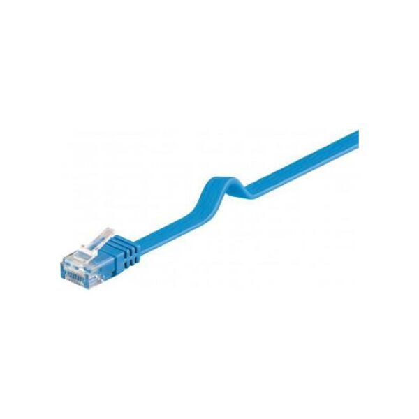 Goobay CAT 6Płaska Kabel połączeniowy,U/UTP, Niebieski - Długość kabla 1.5 m