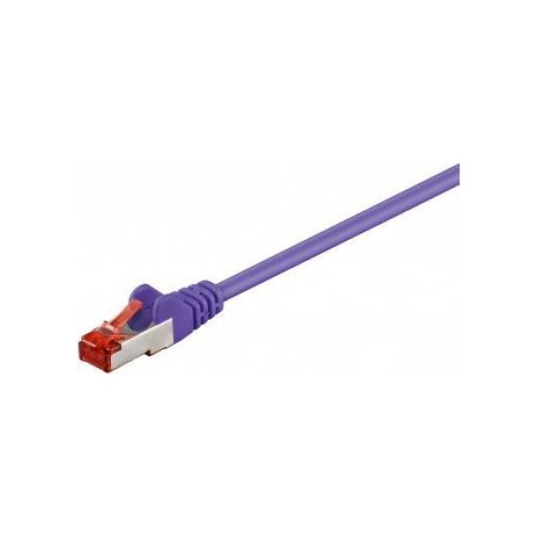 Goobay CAT 6 Kabel łączący, S/FTP (PiMF), Fioletowy - Długość kabla 3 m