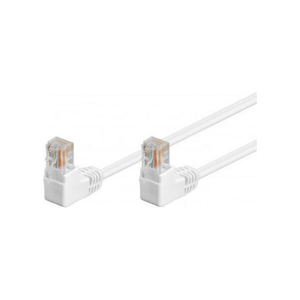 RB-LAN CAT 5eKabel łączący 1x 90 pod kątem,U/UTP, biały - Długość kabla 10 m