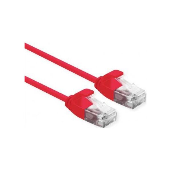 Roline Patchcord ROLINE UTP data center kat. 6A (klasa EA), LSOH, Slim, czerwony, 0,3 m