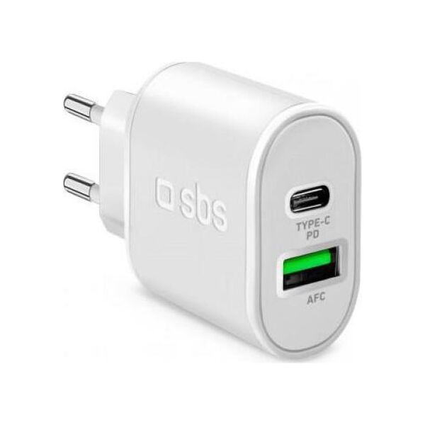 Ładowarka SBS Mobile 1x USB-A 1x USB-C  (JAB-7488963)