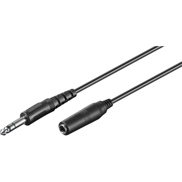 Kabel Goobay Jack 6.3mm  - Jack 6.3mm 5m czarny (50428)
