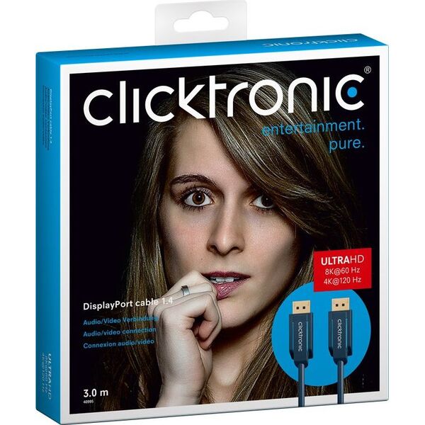 Kabel Clicktronic DisplayPort - DisplayPort 3m granatowy (JAB-6362414)