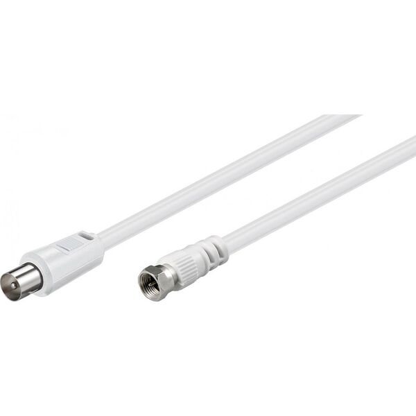 Kabel Goobay Antenowy - Antenowy (F) 2.5m biały (JAB-854889)
