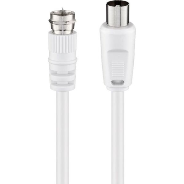 Kabel Goobay Antenowy - Antenowy (F) 1.5m biały (JAB-854888)