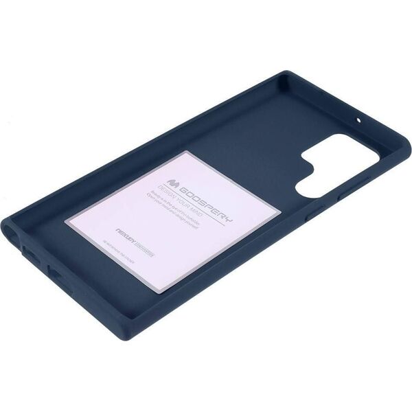 Mercury Goospery Etui SAMSUNG GALAXY S22 ULTRA Matowy Silikon Mercury Soft Jelly granatowe