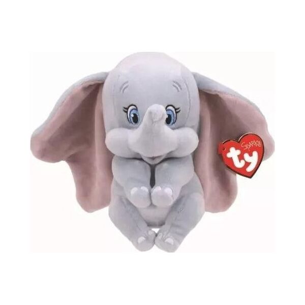 TY Ty Beanie Baby Dumbo, cuddly toy (light grey/pink, with sound)
