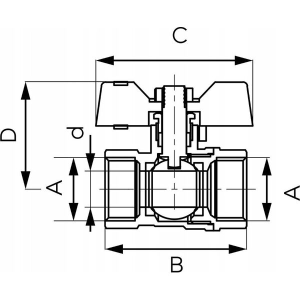 Ferro KUREK KUL.MOT.DN15 1/2" GW/W,F-COMFORT