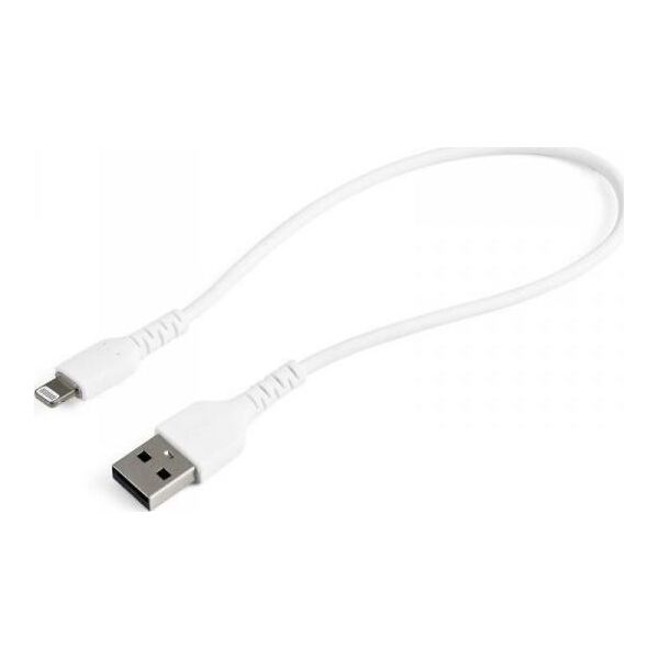 Kabel USB StarTech USB-A - Lightning 0.3 m Biały (RUSBLTMM30CMW)