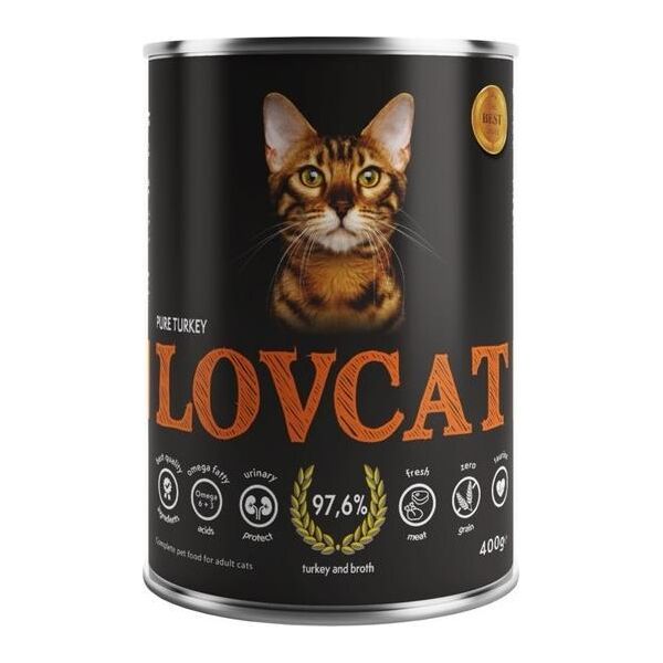 LOVCAT LOVCAT 400g PURE TURKEY /6