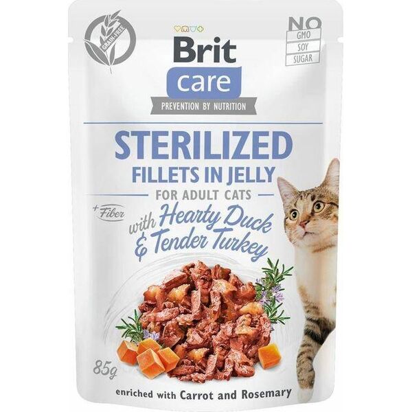 Brit CARE KOT saszetka FJ STERILIZED DUCK&TURKEY /24 85g