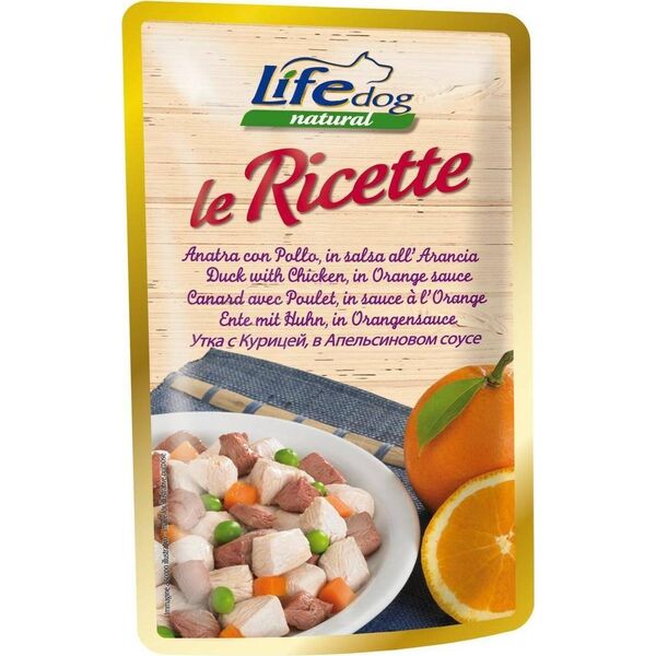 Life Pet Care LIFE DOG sasz.95g DUCK + CHICKEN LE RICETTE /30