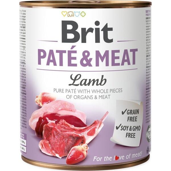 Brit puszka PATE&MEAT LAMB /6 800g