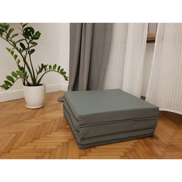 BenchK Materac gimnastyczny 3-częściowy T25 180 cm x 60 cm x 8 cm szary