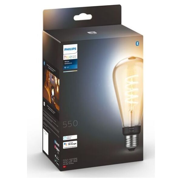 Philips Hue Żarówka żarnikowa Filament Edison E27 ST72 7W 550lm (929002477901)