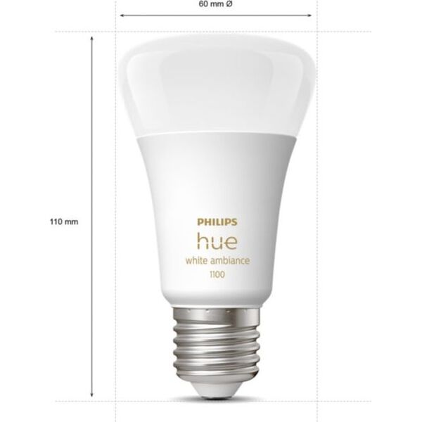 Philips Hue Żarówka E27 A60 8W 1100lm (929002468401)