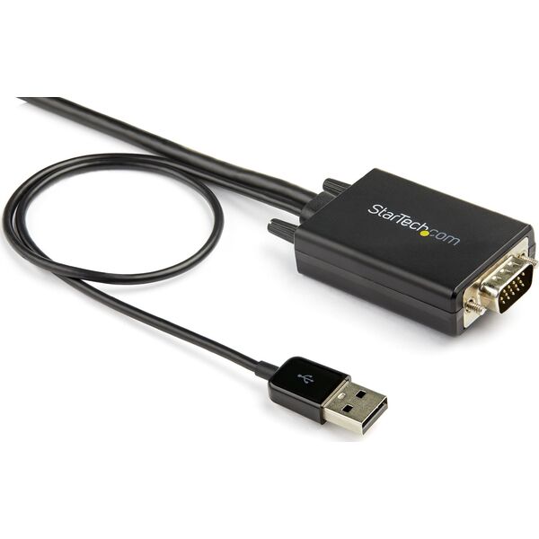 Kabel StarTech HDMI - D-Sub (VGA) + USB-A 2m czarny (VGA2HDMM2M)