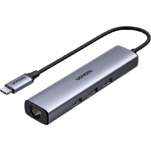 HUB USB Ugreen 1x RJ-45  + 3x USB-A 3.0 (UGR1202GRY)
