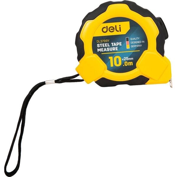 Deli Miara zwijana Deli Tools EDL3799Y, 10m/25mm (żółta)