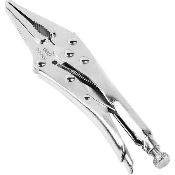 Deli Szczypce zaciskowe wydłużone Deli Tools EDL20015B, 9" (srebrne)