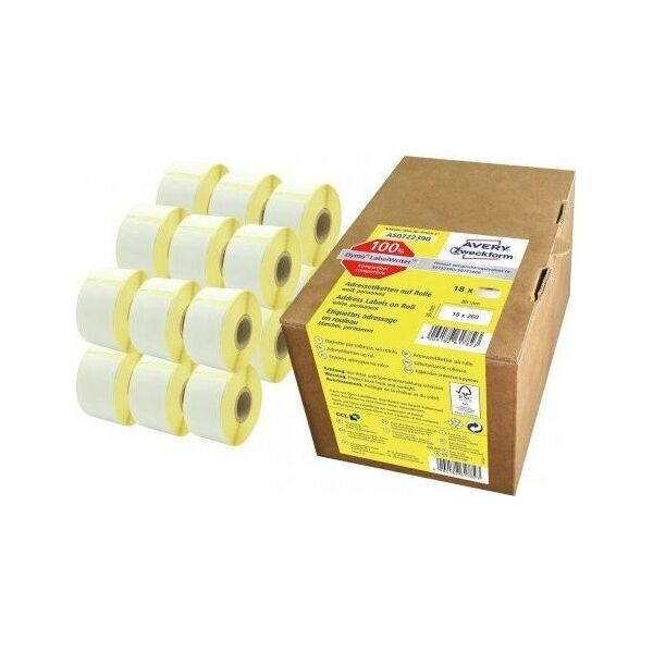 Avery Zweckform Etykiety adresowe termiczne 36 x 89 mm 18 rolek Avery Zweckform AS0722390