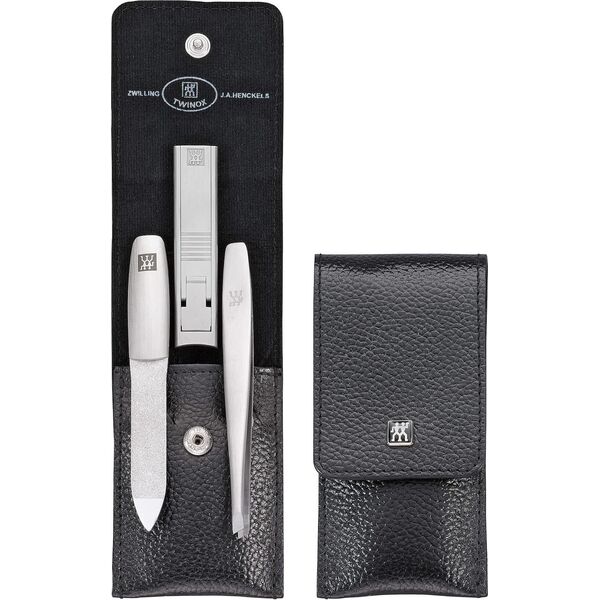 Zwilling Zestaw do manicure Zwilling Twinox czarne, skórzane etui, 3 elementy