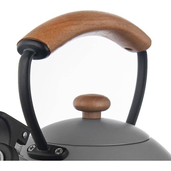 Orion Czajnik stalowy tradycyjny z gwizdkiem gaz indukcja szary WOODEN 2,9 l