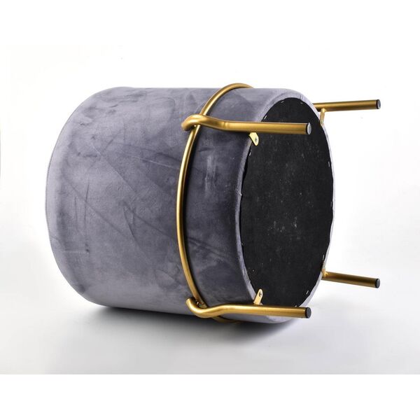 Affek Design LILY Puf ciemny szary h46x42cm