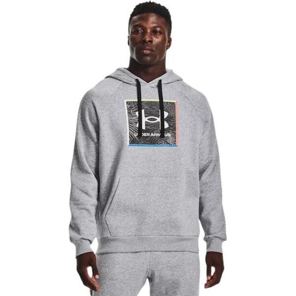 Under Armour Bluza męska Under Armour UA Rival Flc Graphic Hoodie szara 1370349 011 2XL