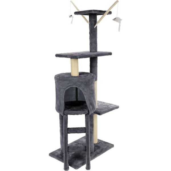 Pets Collection Pets Collection Drapak dla kota, wieża, 45x30x110 cm, szary