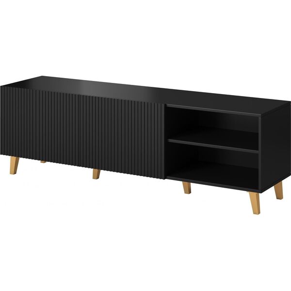 Cama Meble Szafka RTV PAFOS 150x40x52 czarny mat