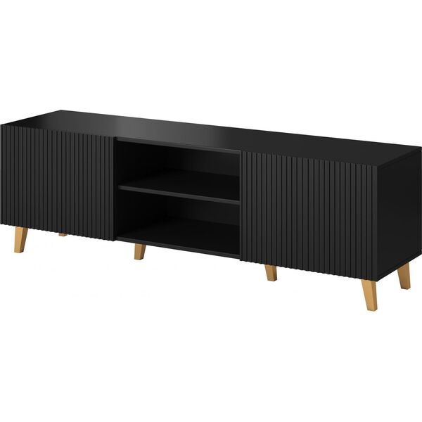 Cama Meble Szafka RTV PAFOS 150x40x52 czarny mat