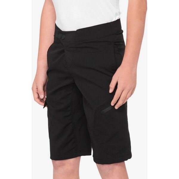 100% Szorty juniorskie 100% RIDECAMP Youth Shorts black roz. 24 (EUR 38) (NEW 2021)