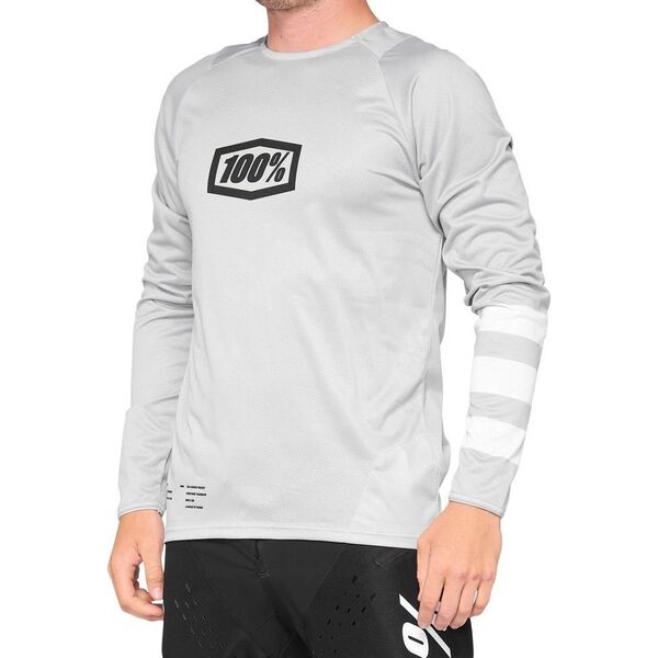 100% Koszulka juniorska 100% R-CORE Youth Jersey długi rękaw black white roz. XL (NEW 2021)
