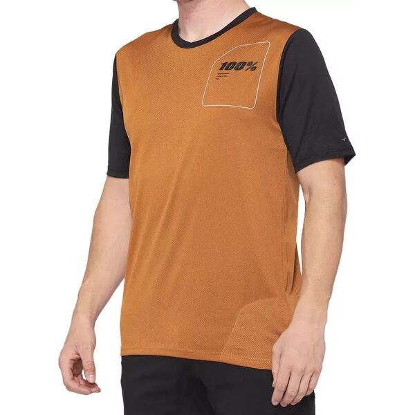 100% Koszulka męska 100% RIDECAMP Jersey krótki rękaw terracotta black roz. S (NEW 2021)