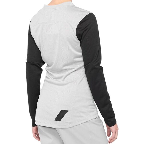 100% Koszulka damska 100% RIDECAMP Womens Longsleeve Jersey długi rękaw grey black roz. L (NEW 2021)