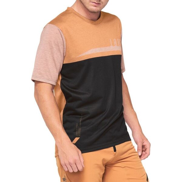 100% Koszulka męska 100% AIRMATIC Jersey krótki rękaw black charcoal roz. M (NEW 2021)