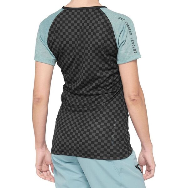 100% Koszulka damska 100% AIRMATIC Women's Jersey krótki rękaw black floral roz. S (NEW 2021)