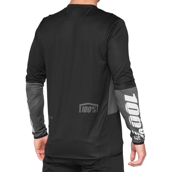 100% Koszulka męska 100% R-CORE X Jersey długi rękaw charcoal black roz. XL (NEW 2021)