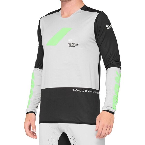 100% Koszulka męska 100% R-CORE X Jersey długi rękaw vapor black roz. S (NEW 2021)